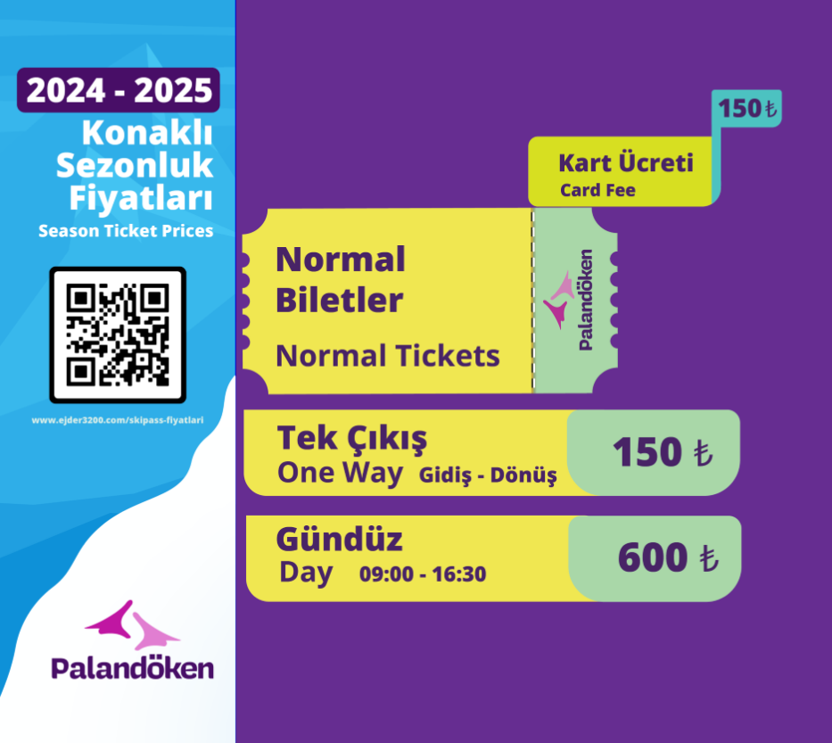 palandöken skipass fiyatları 2025